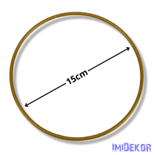  Fém karika 15 cm - Arany dekorációs kellék