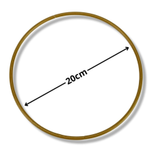  Fém karika arany 20cm dekorációs kellék