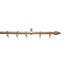 Fém karnis 1 soros arany 120 cm FLAME típus véggel karnis, függönyrúd