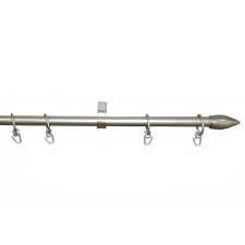 Fém karnis 1 soros króm 120 cm FLAME típus véggel karnis, függönyrúd