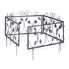  Fém levélmintás ágyáskerítés szett 4 db-os készlet