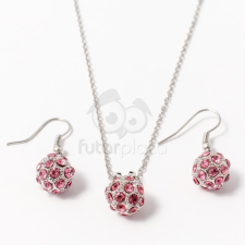 Fém shamballa ékszer szett pink jwr-1474 ékszer szett