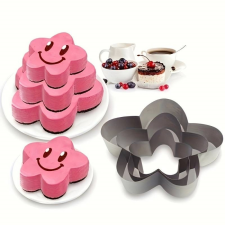 Fém tortaforma, mousse forma-3 darab Csillag sütés és főzés