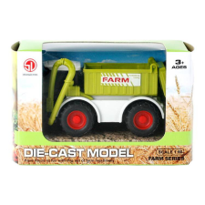  FÉM TRAKTOR ARATÓGÉP TARTÁLYOS HÁTRAHÚZÓS 12X8CM DOB.JA2279 1DB autópálya és játékautó