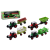  Fém traktor utánfutóval - 22 cm, többféle