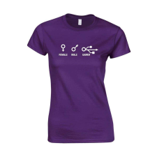 Female male gamer női póló - egyedi mintás, 12 szín, S-2XL női póló