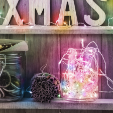  Fényfüzér - 50 db LED - színes - hálózati - 5 m - 8 program karácsonyfa izzósor