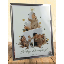 Fényképes fotóüveg - Boldog karácsonyt grafika, keretezett kép