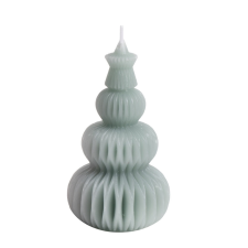  Fenyő gyertya 3D kerek zöld M9,5x5,5cm dekorációs kellék