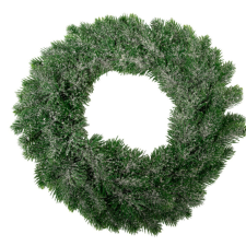  Fenyő koszorú havas zöld 42cm dekorációs kellék