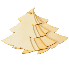  Fenyő natúr fa 10cm 5db-os dekorációs kellék