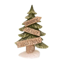 Fenyő Welcome,Merry Chritmas felirattal karácsonyi dekoráció