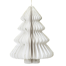  Fenyőfa lampion fehér M40cm D30cm dekorációs kellék