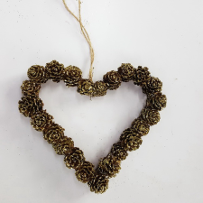  Fenyőtoboz szív 18 cm x 3 cm karácsonyfadísz