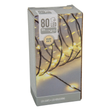  Fényvezeték 80 LED-es adapteres meleg dekorációs kellék