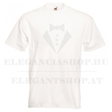  Férfi 100% pamut r.u extra póló - Fehér férfi póló