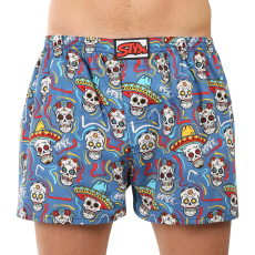  Férfi bő szárú boxeralsó Styx art klasszikus gumi koponyák (A1856) XL