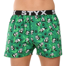Férfi bő szárú boxeralsó Styx művészeti sport gumipandák (B1852) XL férfi alsó