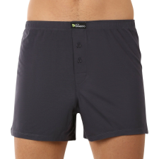  Férfi bő szárú boxeralsók Gino bambusz szürke (75194) XL férfi alsó