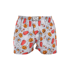  férfi bő szárú boxeralsók Styx art klasszikus gumipánt halloween koporsó (A1752) M