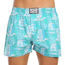 Férfi bő szárú boxeralsók Styx art klasszikus gumipánt nagyméretű jégkockák (E1657) 4XL férfi alsó