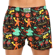  férfi bő szárú boxeralsók Styx art klasszikus gumipánt nagyméretű karácsonyi díszek (E1754) 3XL