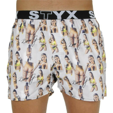  Férfi bő szárú boxeralsók Styx art sportgumi - Deni G - limitált példányszámban (B1159) L