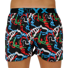 Férfi bő szárú boxeralsók Styx art sportos gumipánt dzsungel (B1157) M