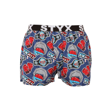 Férfi bő szárú boxeralsók Styx art sportos gumipánt harc (B1556) XL férfi alsó
