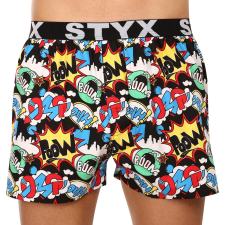 Férfi bő szárú boxeralsók Styx art sportos gumipánt OMG (B1456) XL férfi alsó
