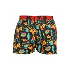 Férfi bő szárú boxeralsók Styx art sportos gumipánt toohot (B1458) XL