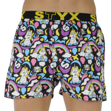  Férfi bő szárú boxeralsók Styx art sportos gumipánt Unicorn (B1158) M