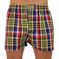  Férfi bő szárú boxeralsók Styx klasszikus gumipánt többszínű (A833) XL