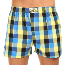  Férfi bő szárú boxeralsók Styx klasszikus gumipánt többszínű nagyméretű (E1015) 3XL
