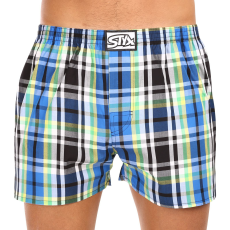  Férfi bő szárú boxeralsók Styx klasszikus gumipánt többszínű nagyméretű (E1017) 3XL