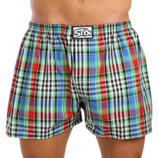 Férfi bő szárú boxeralsók Styx klasszikus gumipánt többszínű nagyméretű (E1036) 3XL férfi alsó