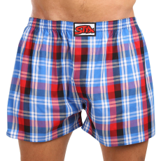  Férfi bő szárú boxeralsók Styx klasszikus gumipánt többszínű nagyméretű (E1037) 3XL