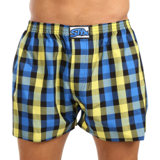  Férfi bő szárú boxeralsók Styx klasszikus gumipánt többszínű nagyméretű (E1039) 4XL
