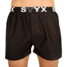 Férfi bő szárú boxeralsók Styx sportos gumipánt fekete (B960) XL férfi alsó