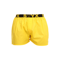  Férfi bő szárú boxeralsók Styx sportos gumipánt sárga (B1068) XL
