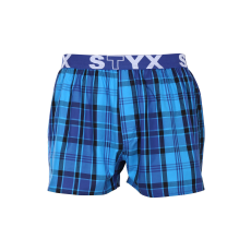  Férfi bő szárú boxeralsók Styx sportos gumipánt többszínben (B1005) S