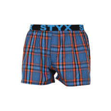  Férfi bő szárú boxeralsók Styx sportos gumipánt többszínben (B1010) S