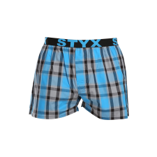  Férfi bő szárú boxeralsók Styx sportos gumipánt többszínben (B1020) S férfi alsó