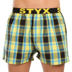  Férfi bő szárú boxeralsók Styx sportos gumipánt többszínben (B1033) XXL