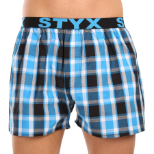  Férfi bő szárú boxeralsók Styx sportos gumipánt többszínben (B1034) XL férfi alsó