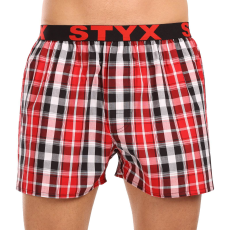  Férfi bő szárú boxeralsók Styx sportos gumipánt többszínben (B1035) XXL