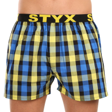  Férfi bő szárú boxeralsók Styx sportos gumipánt többszínben (B1039) XL