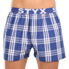  Férfi bő szárú boxeralsók Styx sportos gumipánt többszínben (B1040) L