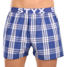  Férfi bő szárú boxeralsók Styx sportos gumipánt többszínben (B1040) M