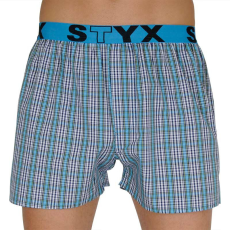  Férfi bő szárú boxeralsók Styx sportos gumipánt többszínben (B112) M